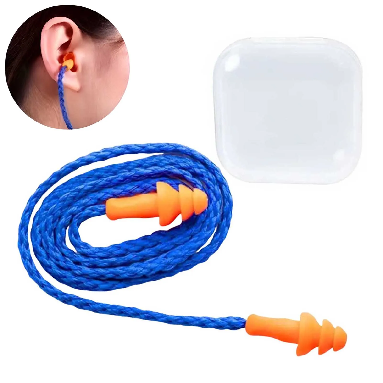 Silicone Ear Plugs for Sleeping Anti-slip Design Comfortable Ear Plugs Suitable for Loud Noise Snoring THJ99