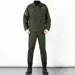 New Outdoor Labor Insurance Clothing Cotton Spring And Autumn Men's Work Clothes Wear-resistant Welder Jacket Pants Suit