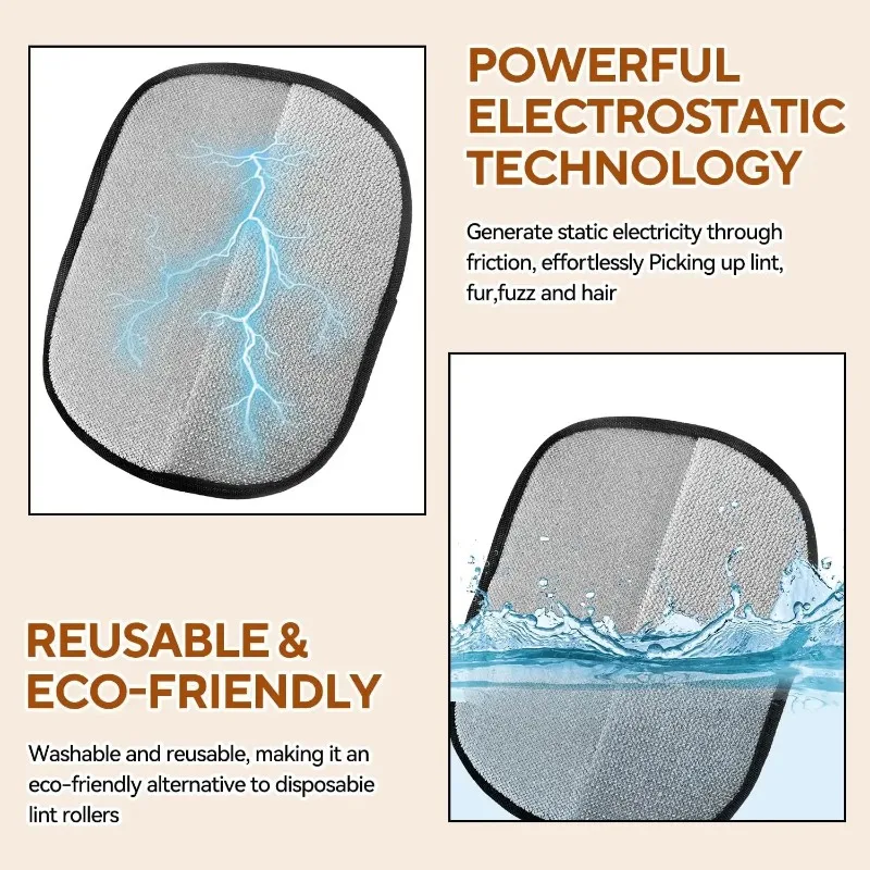 أداة إزالة شعر الحيوانات الأليفة، قفازات إزالة ثابتة قابلة لإعادة الاستخدام، قفازات تهذيب على الوجهين للحيوانات الأليفة، تزيل شعر فرو الحيوانات الأليفة للسجاد