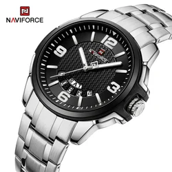 NAVIFORCE Brand New Original Watches For Men Business Classic Stainless Steel Waterproof Wristwatches Male Fashion Sports Clock