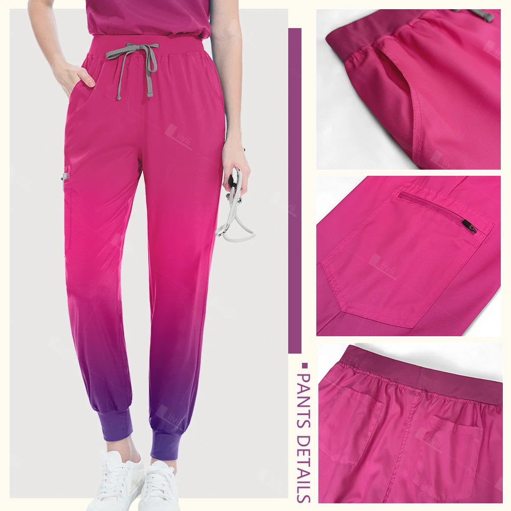 Uniformi chirurgiche morbide e leggere Set di vestiti per allattamento da donna Top Pant Uniformi mediche Salone di bellezza clinico Spa Tute ospedaliere