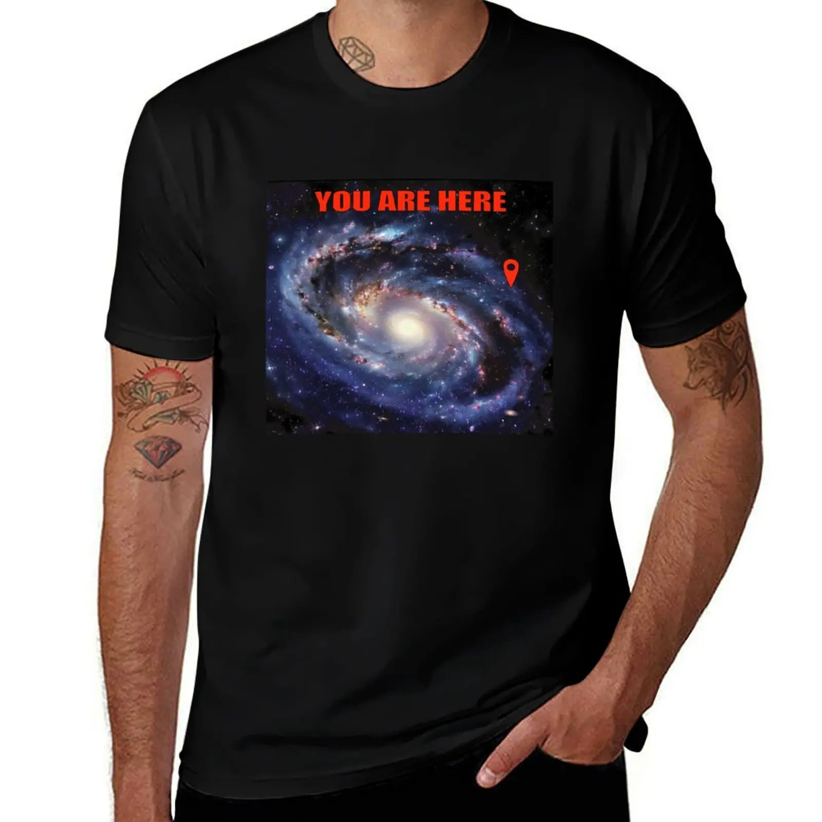 Your location in the universe T-Shirt Urban Style Casual Short Sleeve Top T-Shirt