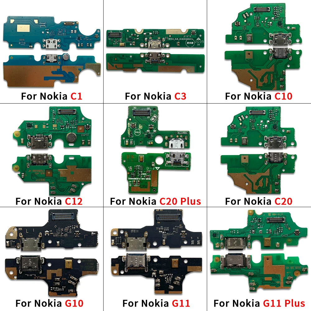 

For Nokia C1 C3 C10 C12 C20 Plus C30 G10 G11 Plus G20 G21 G50 G60 X20 Dock Connector Micro USB Charger Charging Port Flex Cable