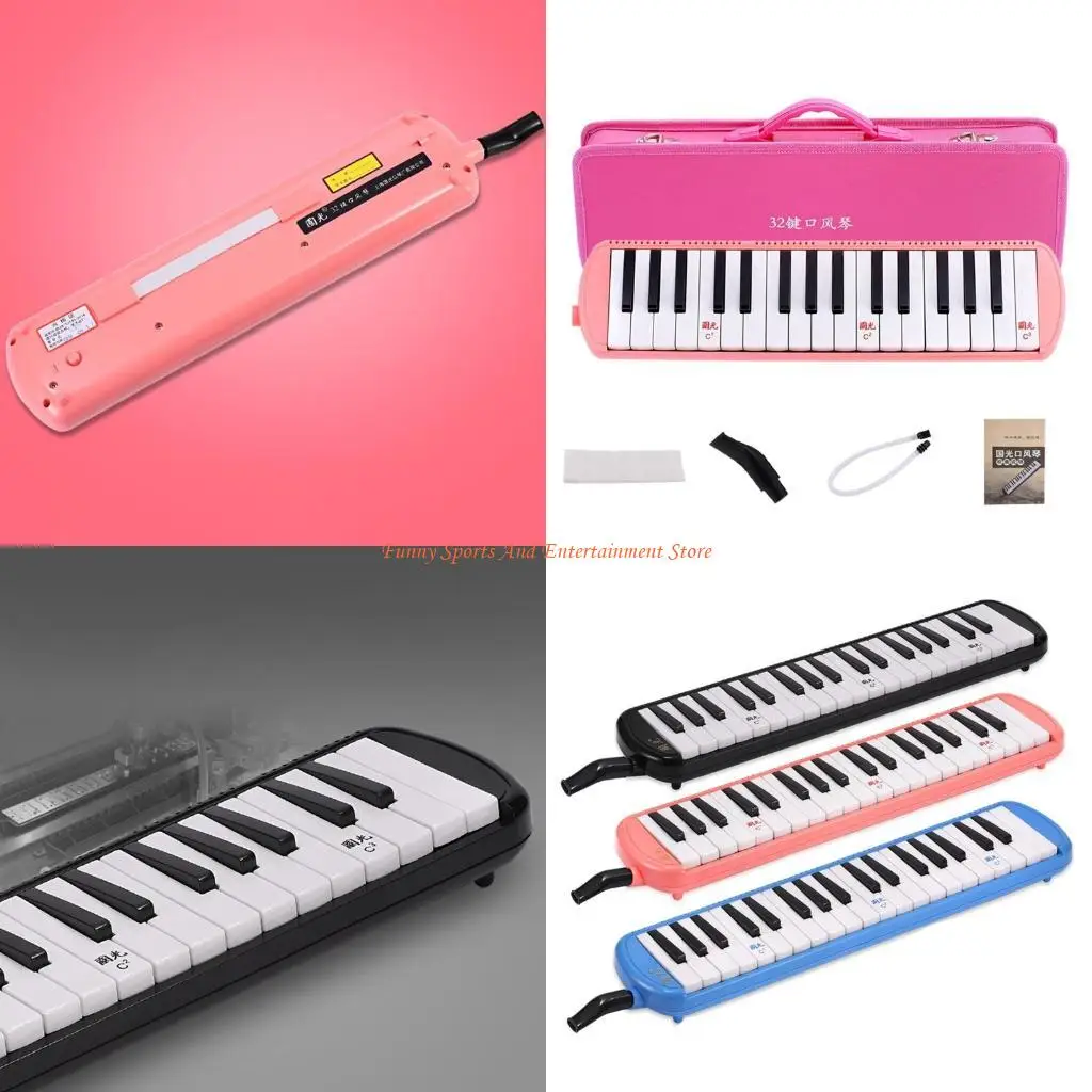 

C4DE 32 Keys Melodica Air Piano with Soft Tube Short Mouthpieces & Carry Bag for Kids