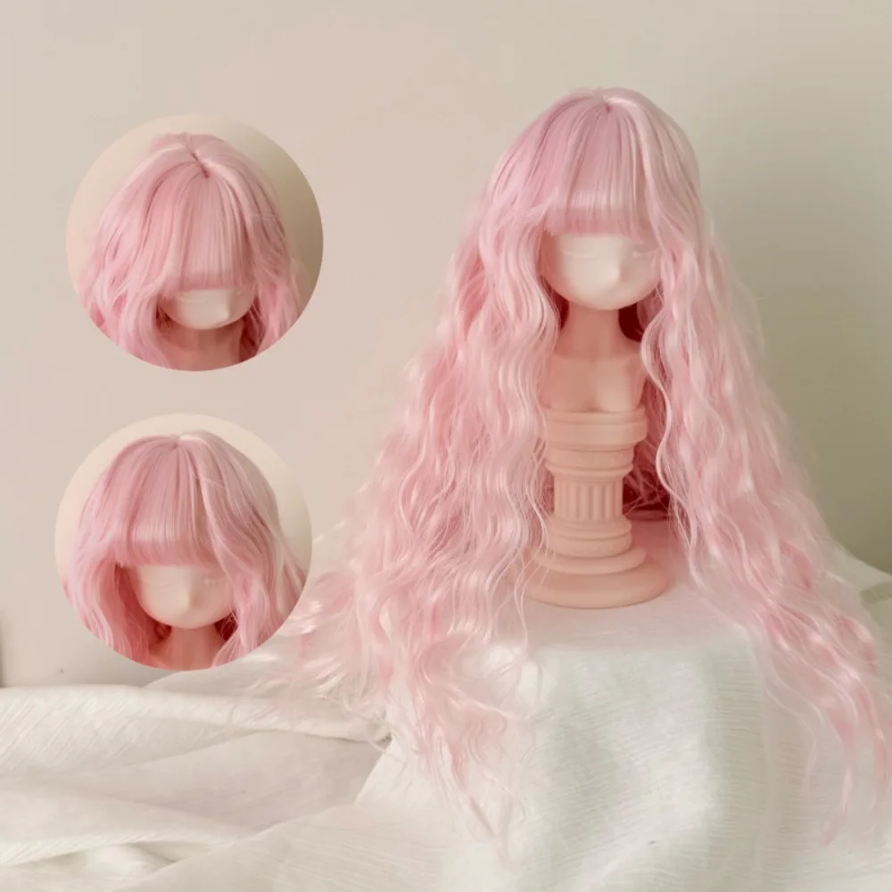 Full Bang Long Wool Curl Doll Wig Soft Milk Silk Hair for 1/3 1/4 1/6 BJD Dolls Multi Color Doll Replacement Hair Accessories