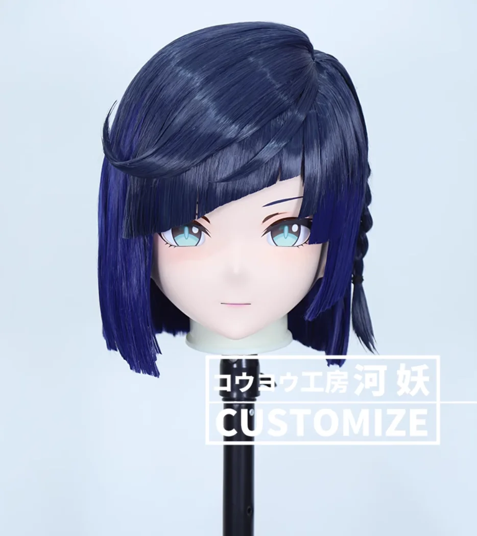 

C-10167 Customize Full Head Resin Cartoon Cosplay Japanese Character Anime Role Play Crossdress Kigurumi Mask With Back Shell