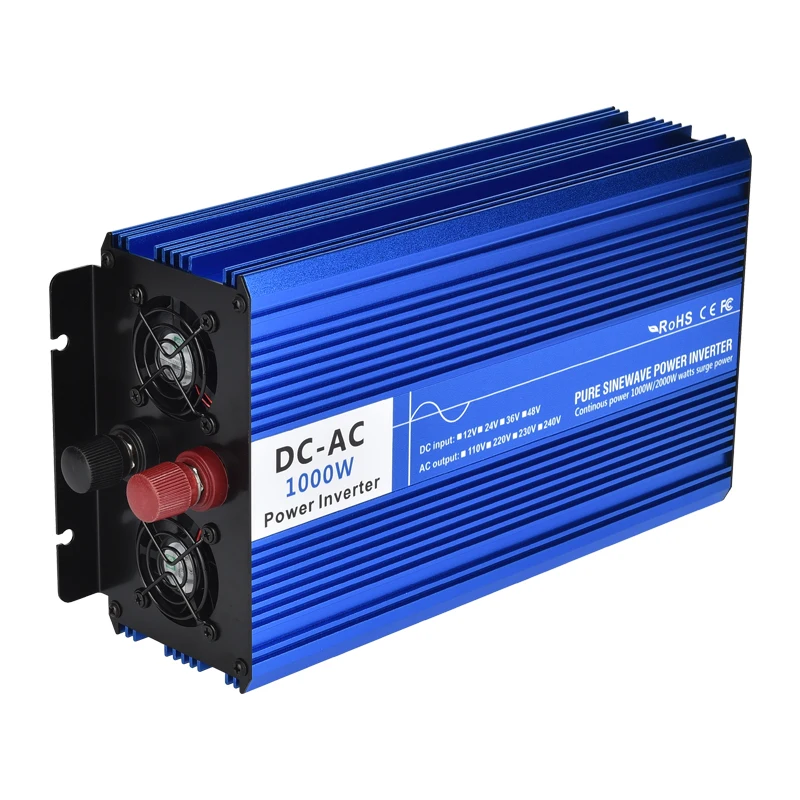 High Quality 12v 24v DC to AC 110v 220v Pure Sine Wave Inverter Power Inverter 1000w 1500W 2000W