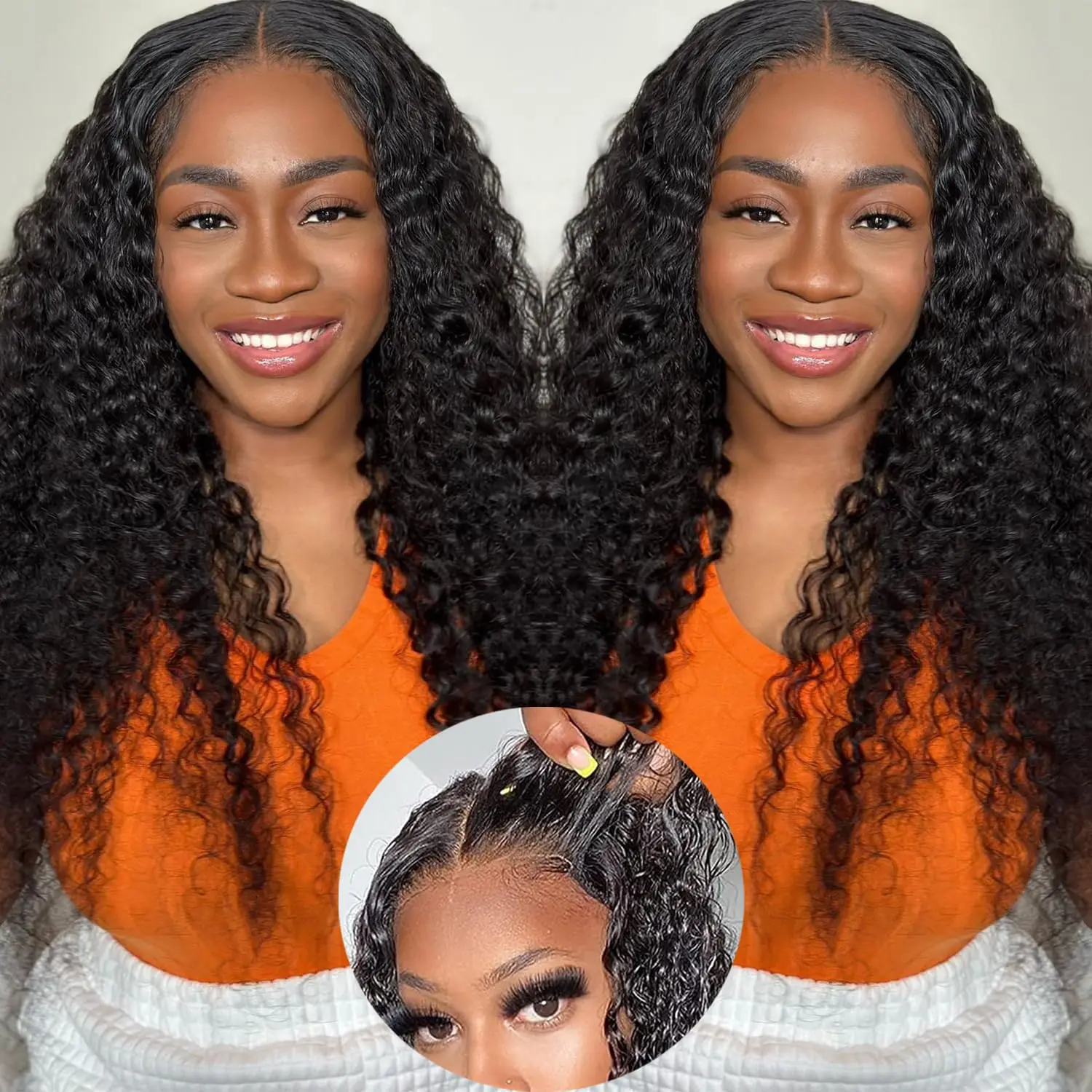 Glueless Wigs Human Hair Deep Wave Pre Cut 4x4 5x5 HD Lace Closure Wigs Pre Plucked Deep Wave Human Hair Wigs For Black Women