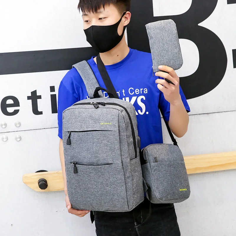 

3 шт. комплект рюкзаков, сумки на плечо, модная сумка для компьютера, кошельки, деловая сумка для ноутбука, дорожный повседневный школьный рюкзак