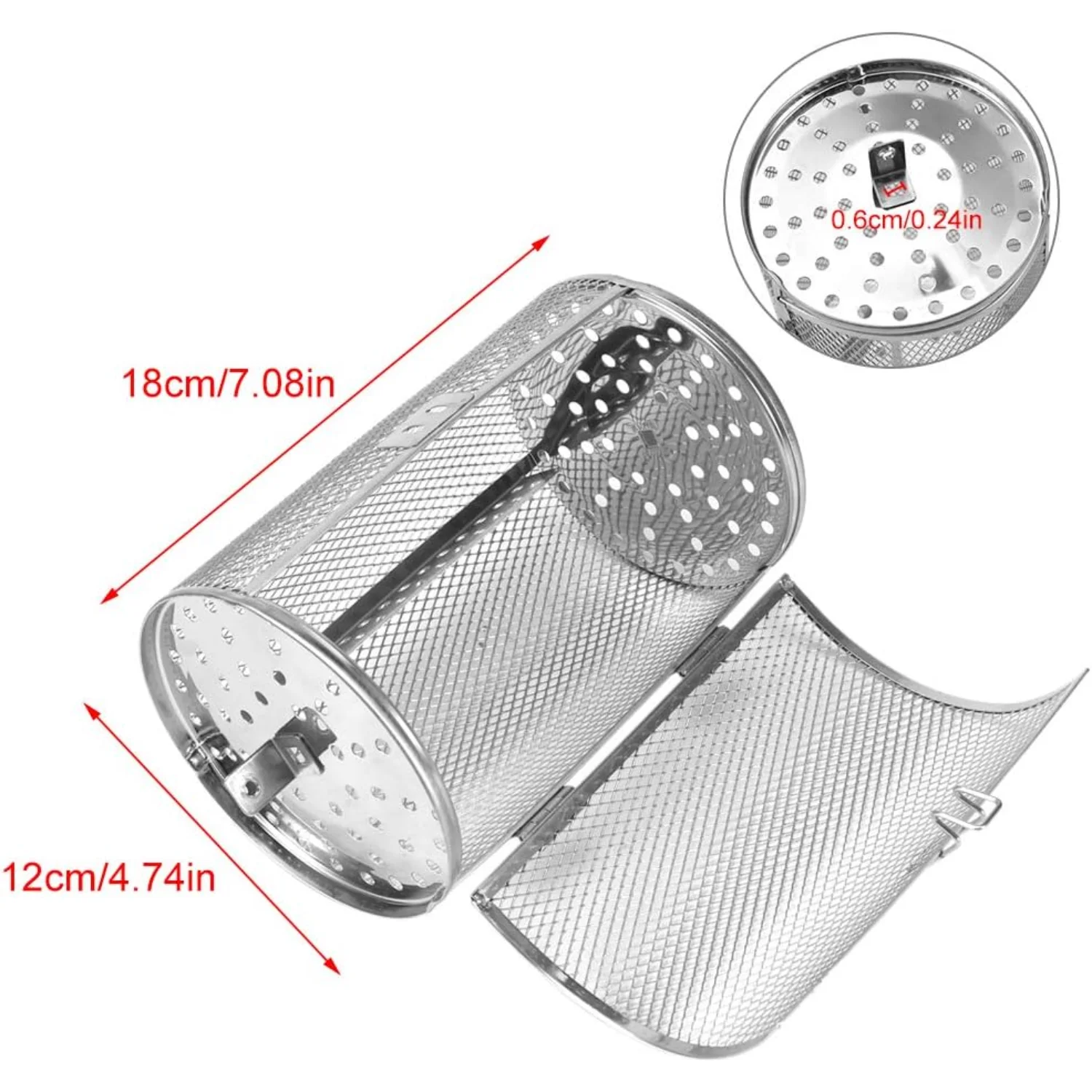 Oven Cages,   Rotatable Heating Stainless Steel Oven Racks Oven Basket Rotisserie Basket for Baking Nuts, Coffee Beans, Peanut o