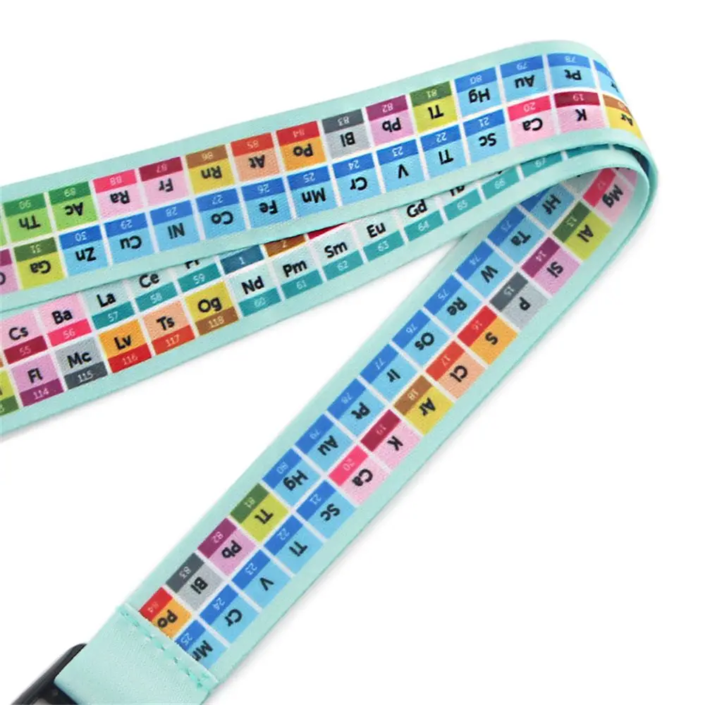 Hang Rope Name Tag Holder Chemistry Periodic Lanyards Chemical Element Neck Straps Table of Elements Ribbon Phone Hang Rope