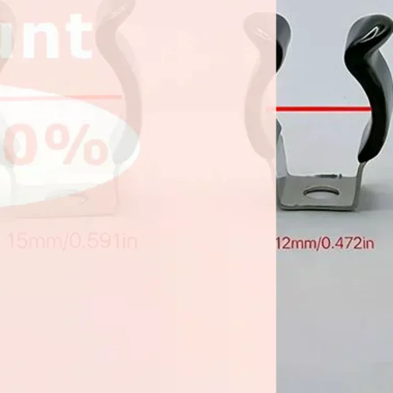 [5Pcs U Clips Holder Bracket T5 - T10 Type Black Plastic Dipped Clamps Lamp Support Lampholder For Pipe Clamps]