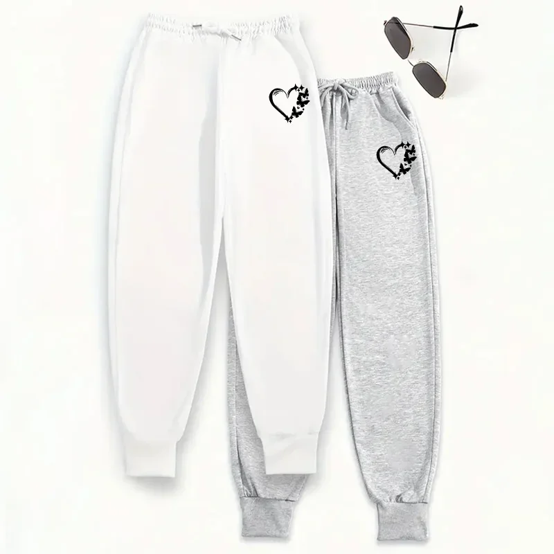 

2 шт. женские спортивные брюки, однотонные повседневные спортивные штаны, спортивные штаны, домашняя уличная одежда для отдыха, осень-зима, удобная посадка