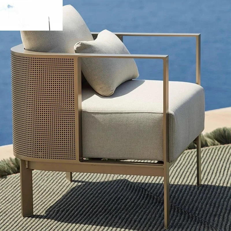 

Outdoor courtyard sofa waterproof and sunscreen open air, simple leisure furniture combination