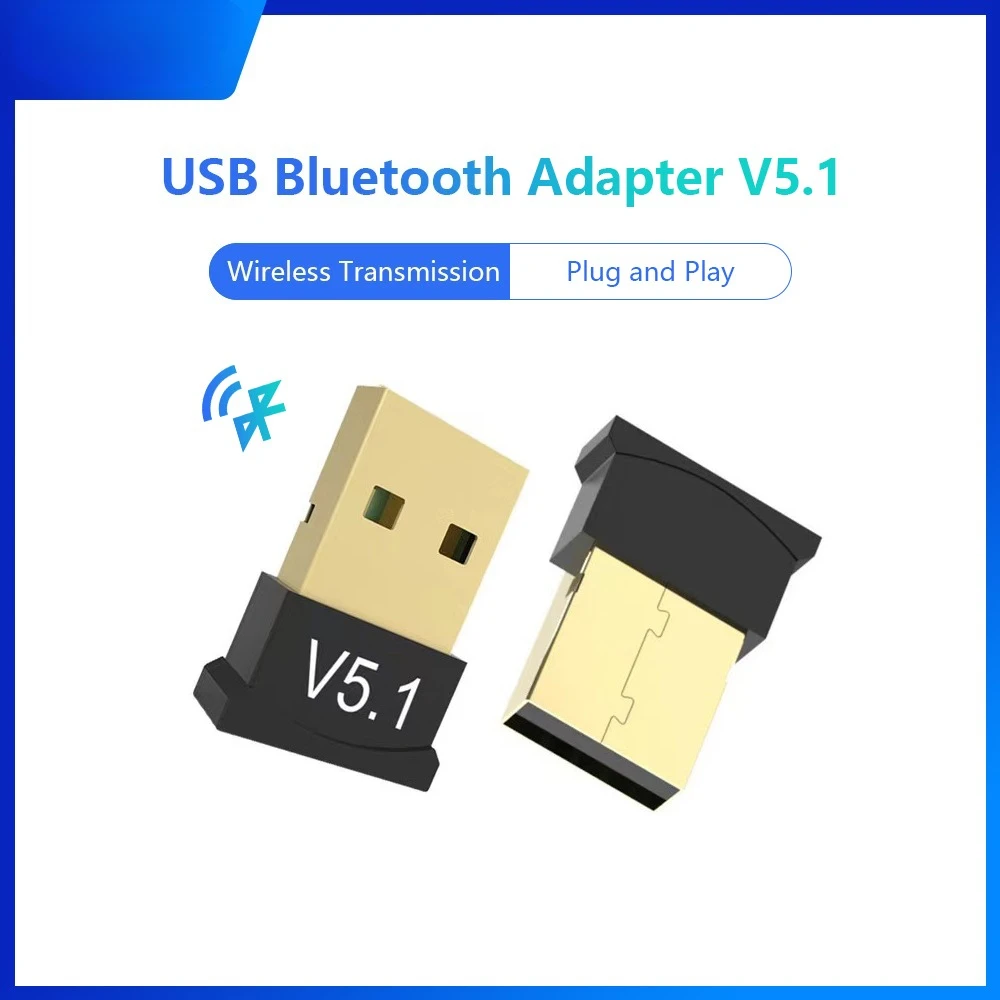 

5.3 5.4 5.1 Bluetooth Adapter USB Bluetooth Receiver Win8/8.1/10/11 Driver-Free Support Multiple Devices Simultaneous Connection