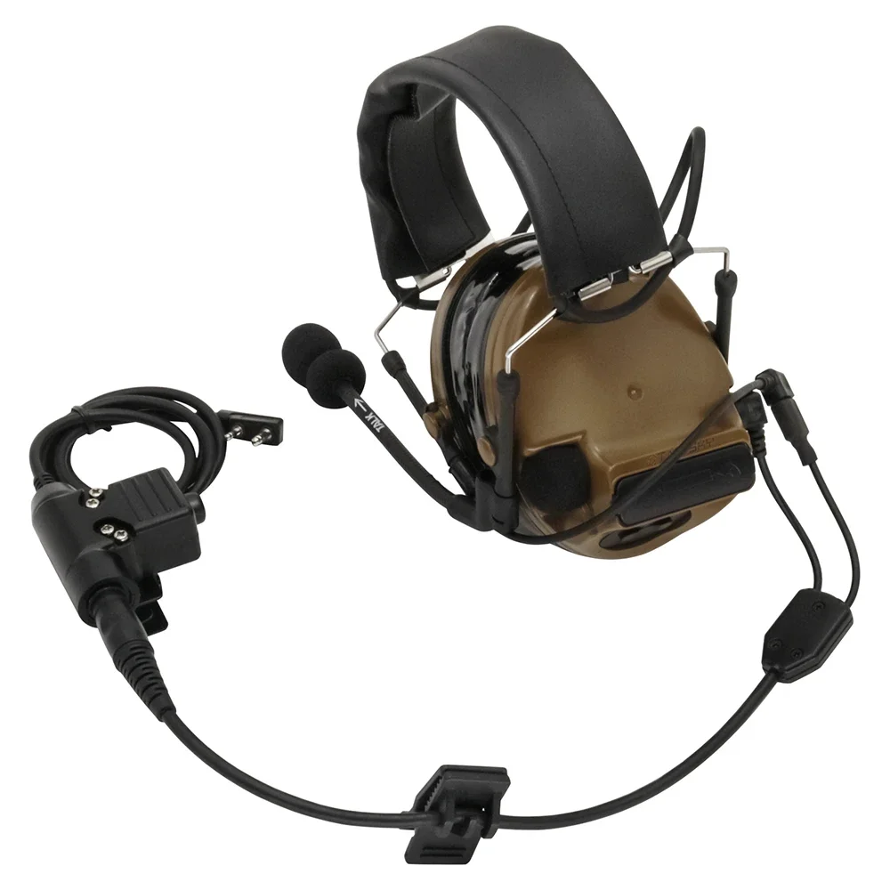 Tactical Headset COMTA XPI No-Mic Y-Line Kit for PELTO COMTA IPSC Noise-canceling Pickup Hearing Protection Shooting Headphon