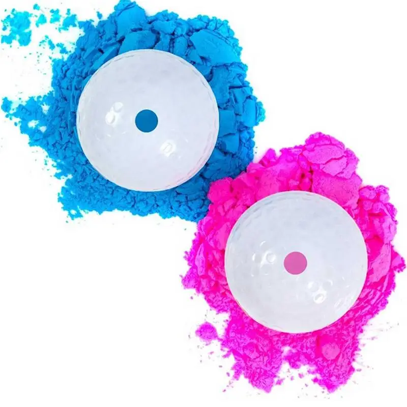 2Pcs Birthday Party Gender Reveal Powder Balls Banquet Smoke Powder Bombs The Gender Of PROM Supplies Reveals Golf Baby Gift