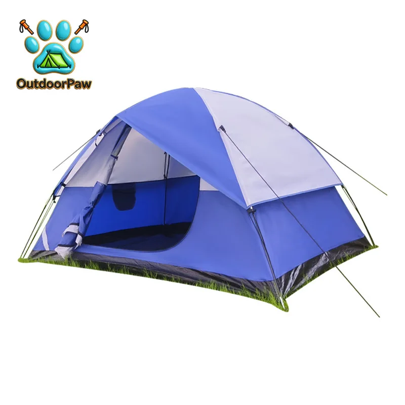Outdoor camping tent Thickened windproof and rainstorm-proof outdoor sunscreen picnic Light foldable camping tent 3-4 people