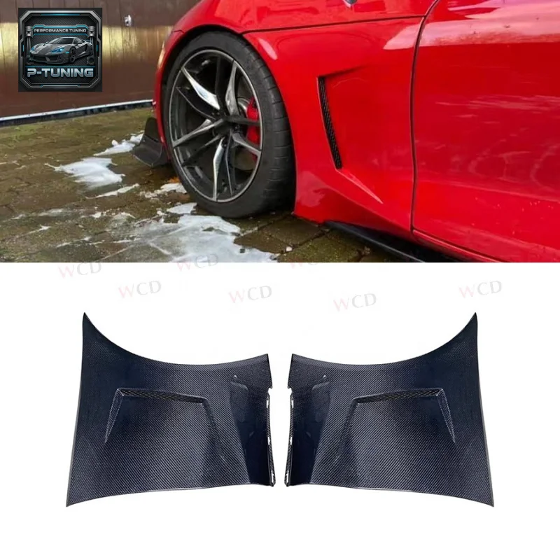 

Карбоновая передняя накладка (2019-2020) для Toyota Supra A90 GR MKV MK5, боковые накладки на крылья, автомобильные аксессуары