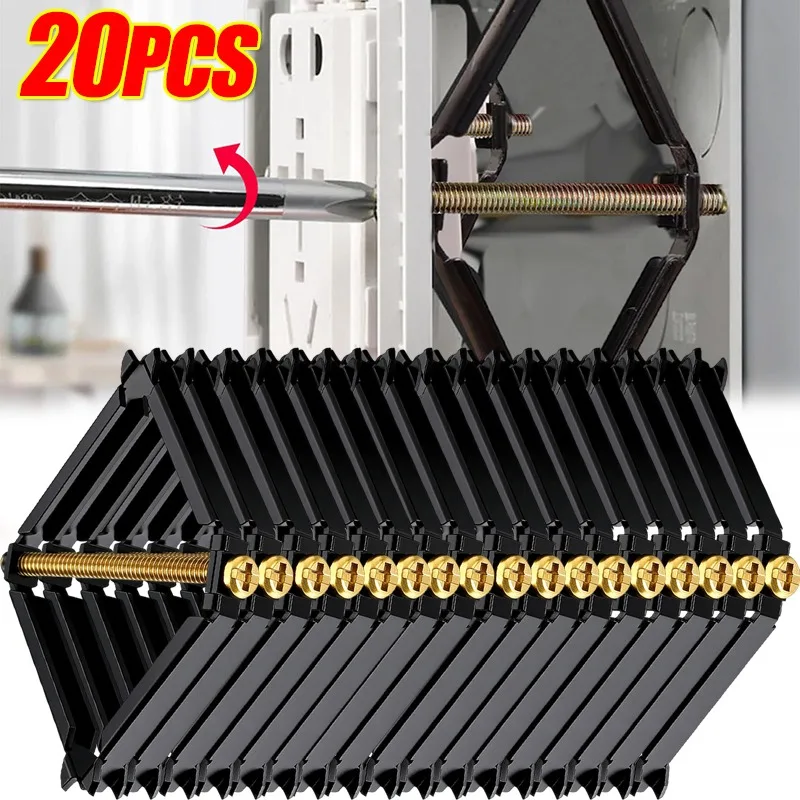 

20/1 шт. Винты для ремонта нижних коробок выключателей и розеток, сменные крепежные стержни для старых коробок выключателей и розеток, инструменты для домашнего ремонта