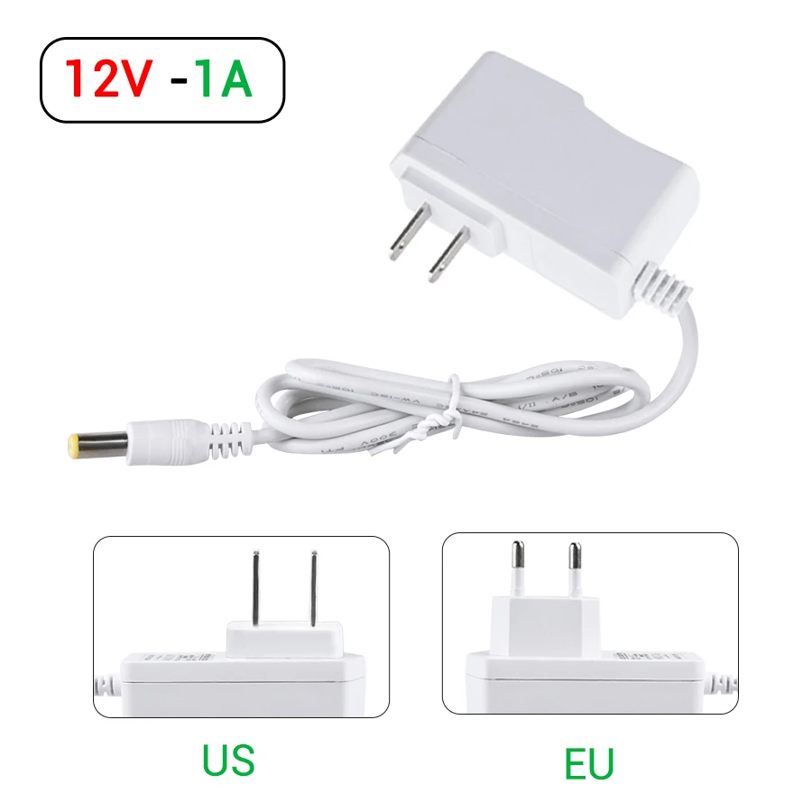 DC 12V Power Supply Adapter Lighting Transformer Input AC 100-240V Output DC 12V 1A 2A 3A LED Driver Charger EU US UK AU Plug