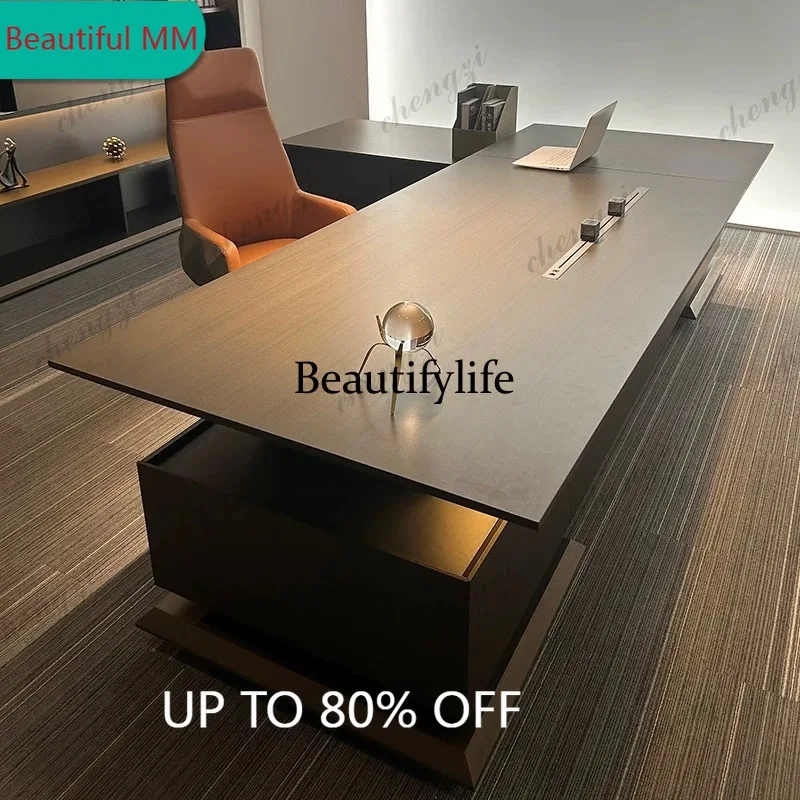 F182 PPP Black Strong Executive Office Desk Brown Cheap Modern Luxury Executive Office Desk Drawers Wood Tisch Small Spaces Furn