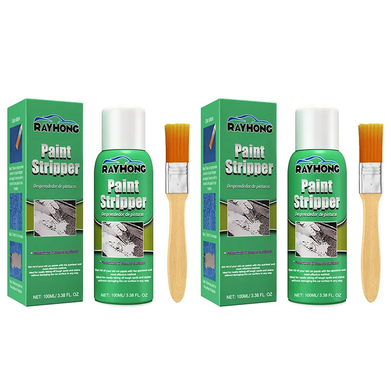 100ml Car Paint Remover Metal Surface Paint Stripper High Efficiency For Auto Wall Marine Paint Graffiti Correction With Brush