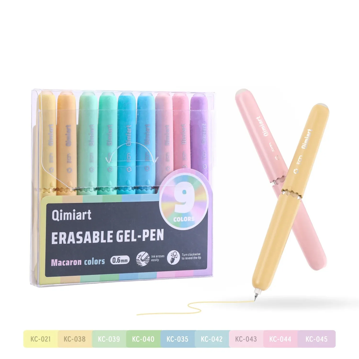 LANGUO 9 Farben löschbarer Gelstift 0,6 mm Multi-Serie, leicht zu löschen, zum Schreiben, für Schule, Bürobedarf, Schreibwaren, niedliches Bürozubehör – Detail 7