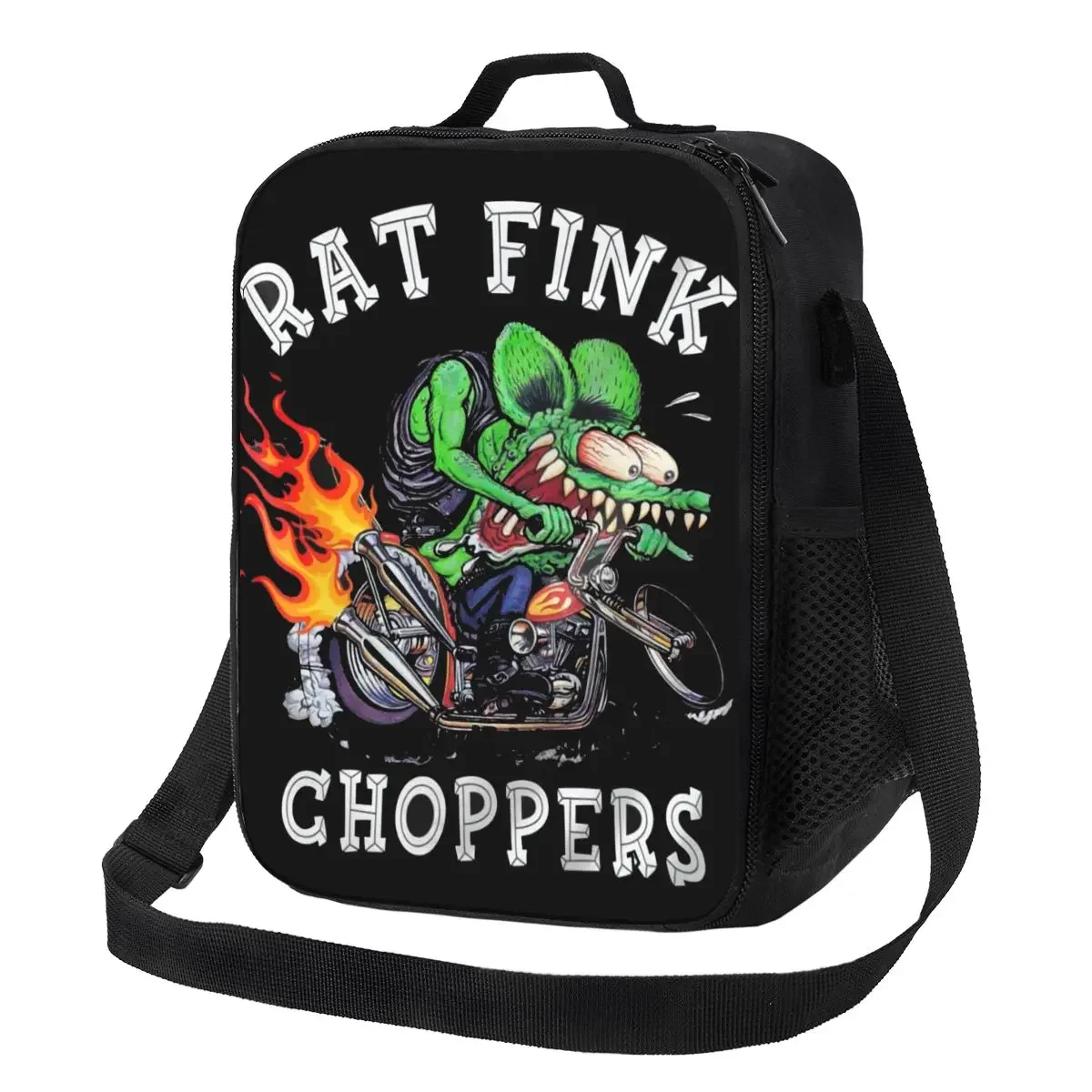 Homens e mulheres Rat Fink Cartoon Lunch Bag, Refrigerador Térmico, Caixa Isolada, Anime, Escola, Estudante, Personalizado