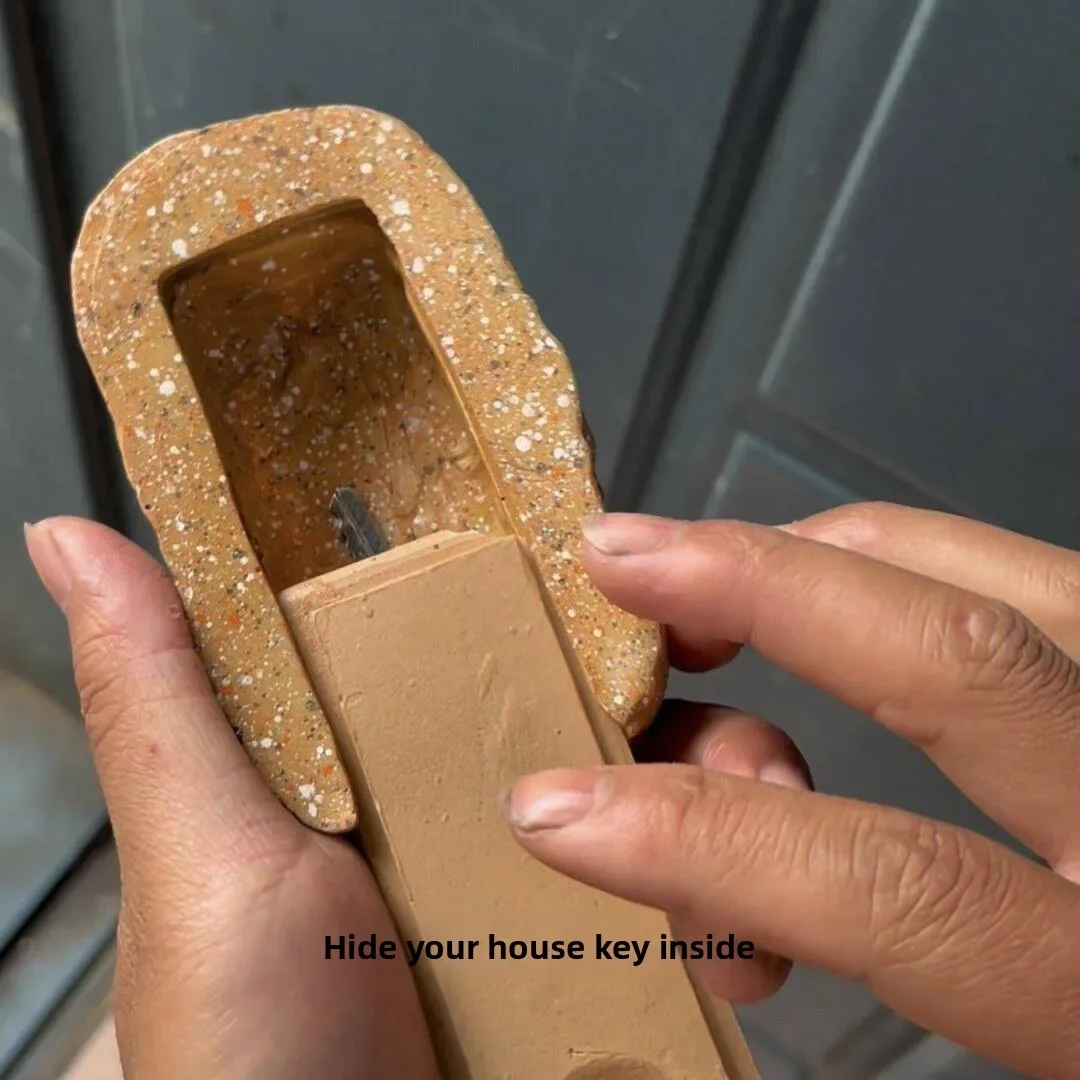 Fake Rock Hidden Key Hider, Discreet Spare Key Storage Box, Creative Anti-Lost Security Container Near Entry Door