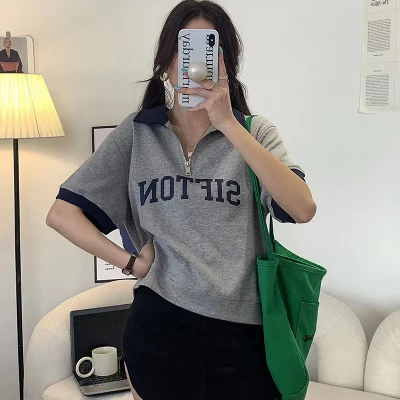 半袖 Tシャツ レディース 夏 ソリッドカラー コットン ラウンドネック カジュアル ルーズフィット シック エレガント ソフト 快適 日常着