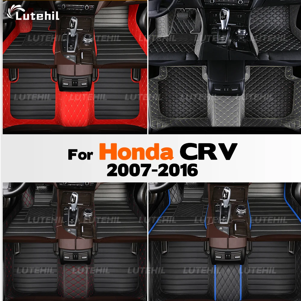 

For Honda CRV 2007-2016 Custom Car Floor Mat Automobile Carpet Cover Interior Accessories Protective