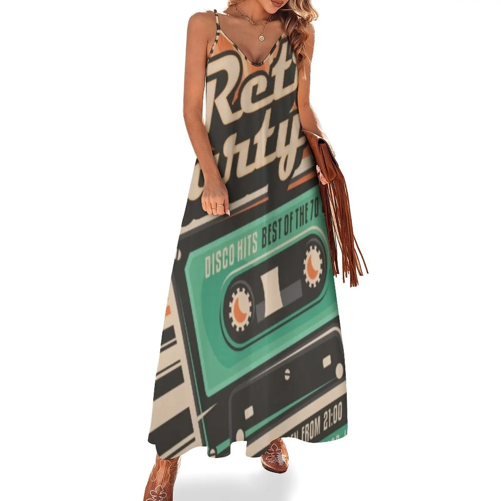 

Retro party Sleeveless Long Dress summer dress daily cute dress ladies dresses for special occasions