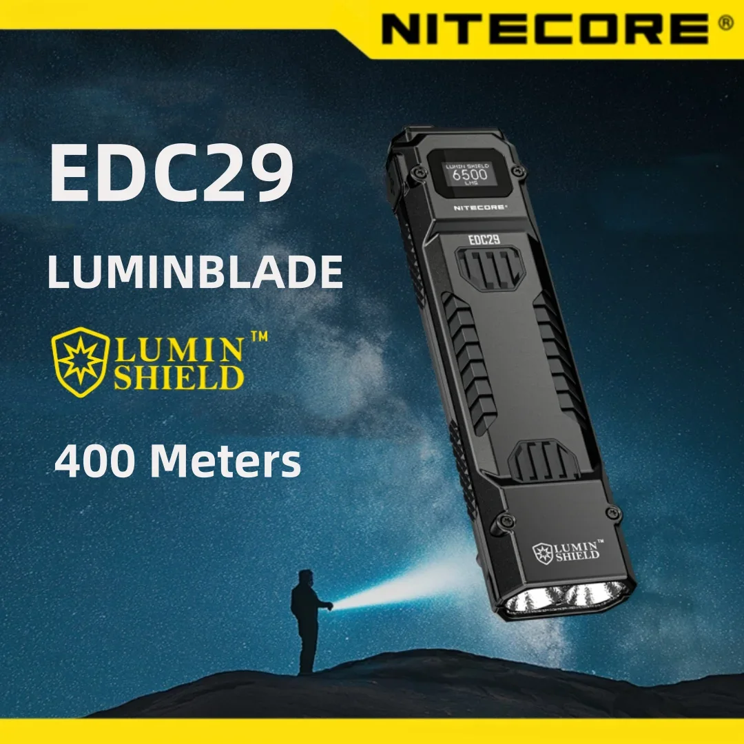 NITECORE EDC29 Actical Flashlight Strong Light Long-Range Ultra-Bright Ultra-Thin Outdoor Portable Self-Defense