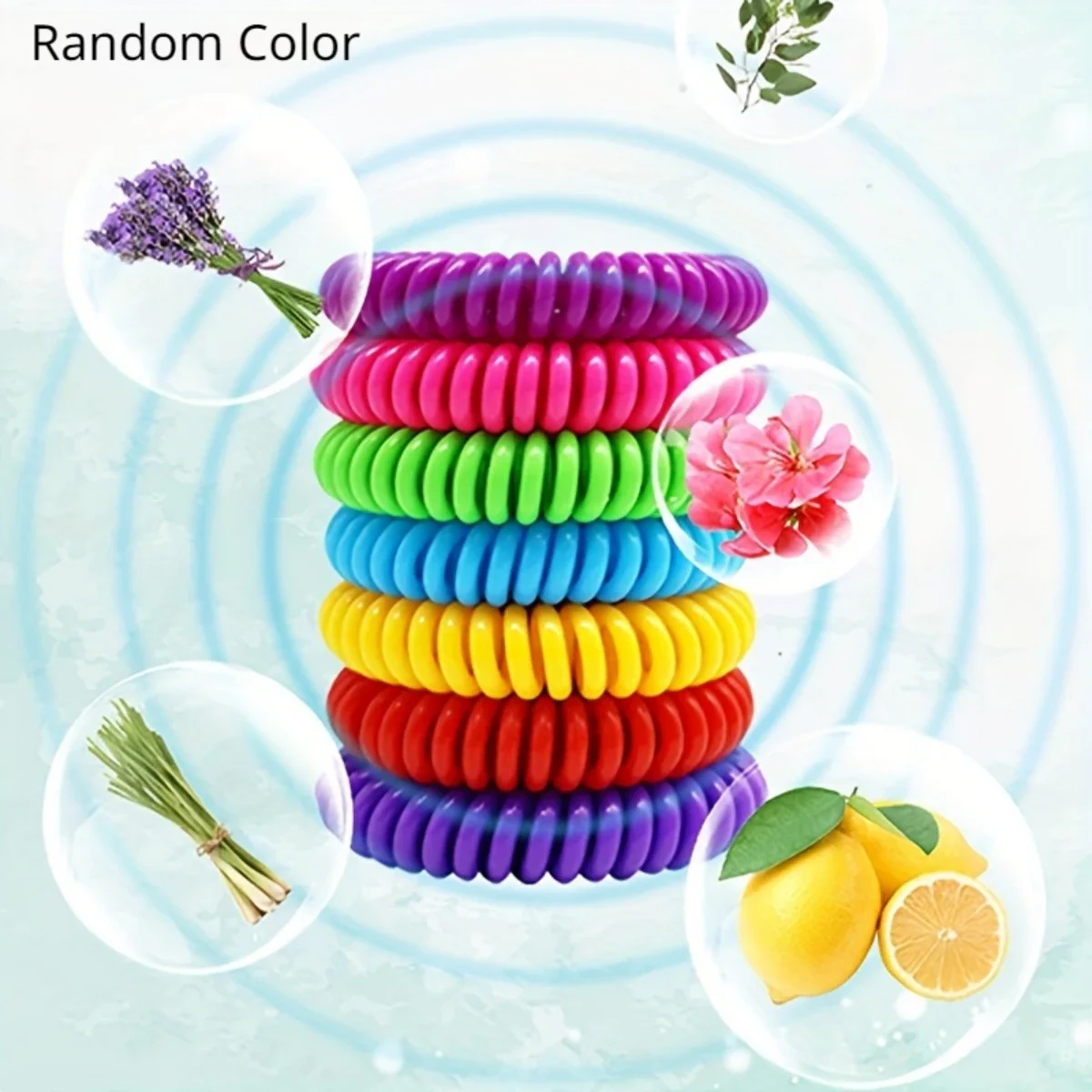 10Pcs Anti-mosquito Bracelets Mix Color Natural Mosquito Insect Bracelets Outdoor Indoor Control Wristbands For Adults Kids