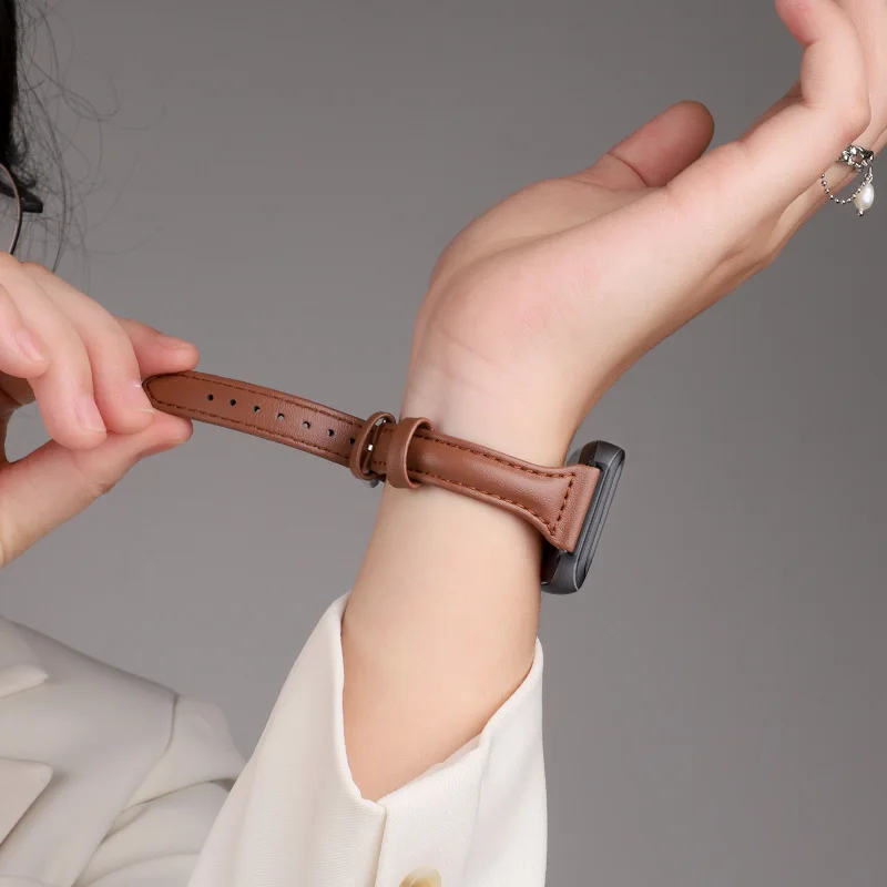 حزام جلدي نحيف لساعة سامسونج جالاكسي 7/6/5/pro/4 كلاسيك/نشط 2 20 مللي متر 22 مللي متر سوار رياضي ساعة هواوي GT 4-2-2e-3 #3