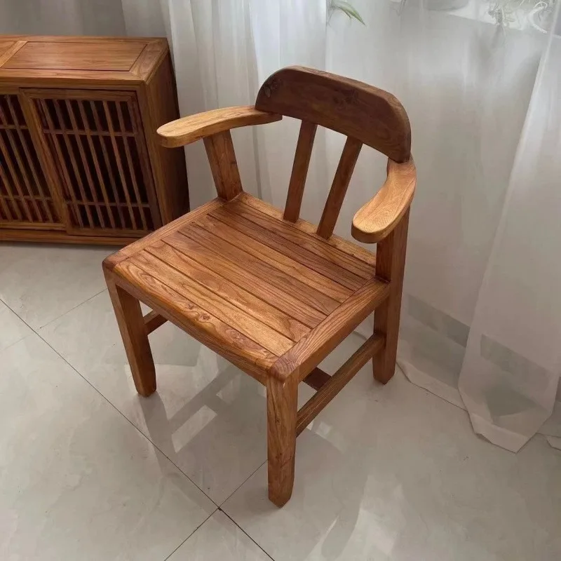 Silla de Comedor con Respaldo de Madera Maciza, Silla de Oficina con Reposabrazos 2026, Sillas para Comedor, Sillas para Sala de Estar, Cadeira, Стул Transparente