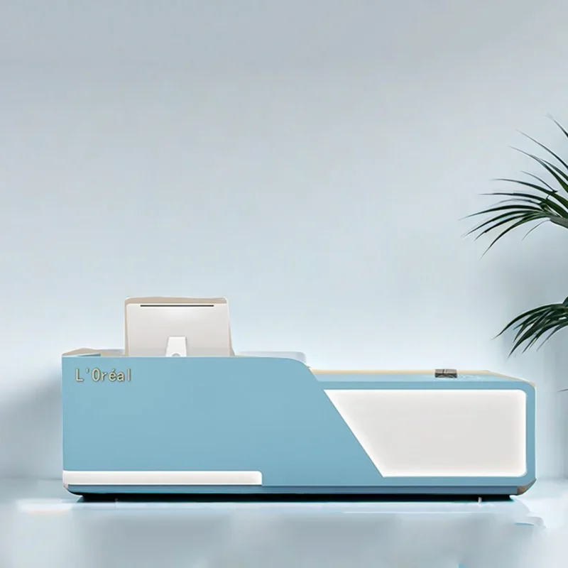 

Supermarket Counter Table Cash Cabinet Professional Hairdressing Front Desk Reception Clothes Minimalist Church Pulpito Small