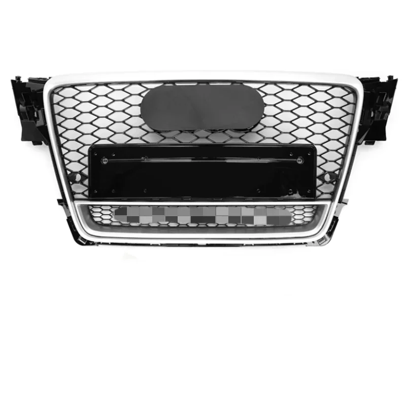 

Front Sport Hex Mesh Honeycomb Hood Grill Gloss Black For Audi A4/S4 B8 2009 2010 2011 2012 For RS4 Style For Quattro Style