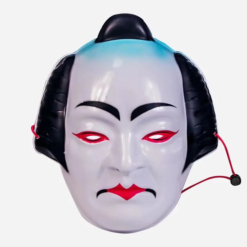 Japanese Prajna Cosplay Mask, Classical Kabuki Face Cover, Performance Drama, Party Costume Accessories, Halloween