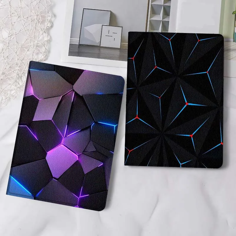 

Cool Purple Blue Pattern For iPad Pro Air Mini 2 3 4 5 6 7 6th 7th 10th 11th 10.2 9.7 10.5 11 Foldable Tablet Case Gift