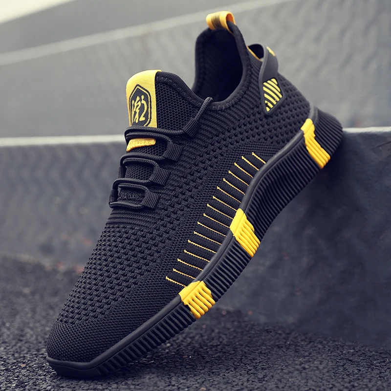 Trendy Men's Casual Shoes Spring Summer New Fly Woven Male Sneaker Mesh Breathable Outdoor Sports Men Vulcanized Shoes Sneakers