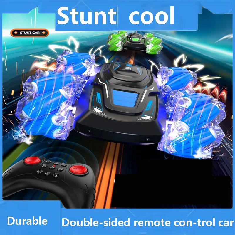 

Toy off-road vehicle double-sided stunt remote control car 2.4G fall-resistant rotating stunt car light music 360 degrees