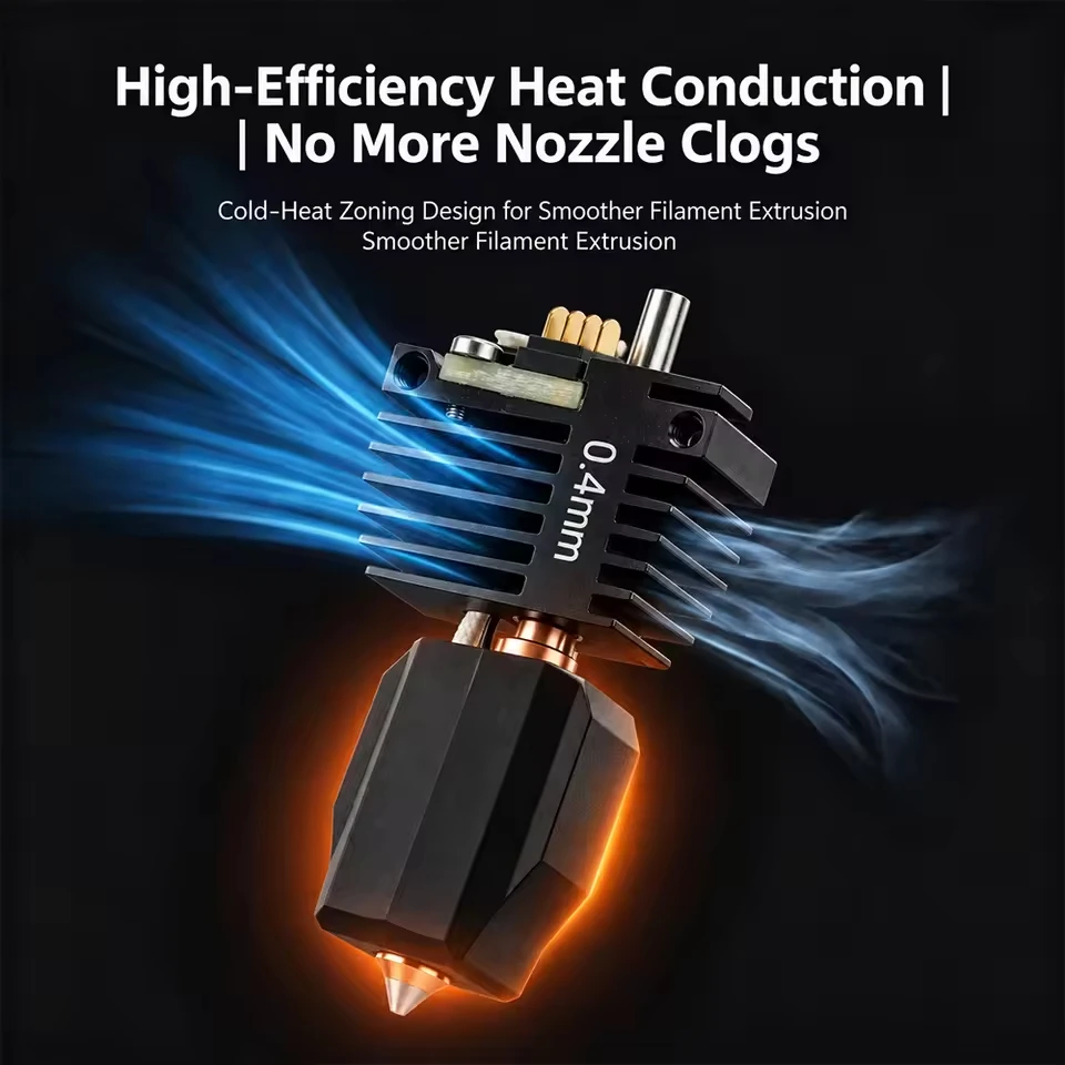 Für Flashforge Creator 5 5 Pro Hotend-Kits, Ganzmetall-Hot-End-Baugruppe, gehärtete Stahldüse 0,25 0,4 0,6 0,8 mm für Creator 5 Pro – Detail 1