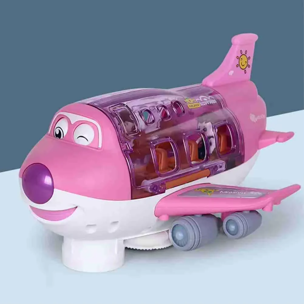 

Kids Toys Electric Plane Aircraft Toys Car Airplane Model Music Lights Simulation Traffic Toy Christmas Gifts for Girls Boys