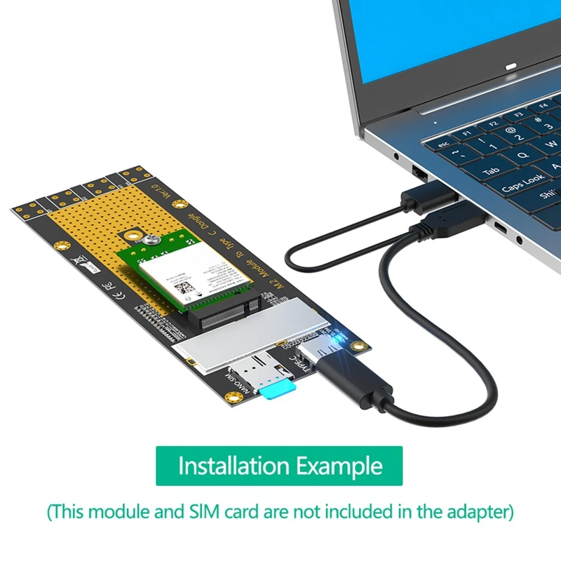 M.2 NGFF B Key 3G/4G/5G Module To Type C Network Adapter Riser Card Support RM500Q RM500U GM800 SIM8200