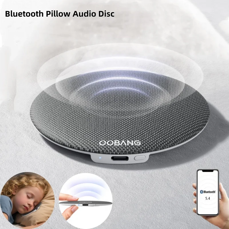 Portable Ultra-thin Sleep Aid Hifi Sound Music Box Pillow Bluetooth Speaker Wireless Timed Shutdown Audio Player for Side Sleep