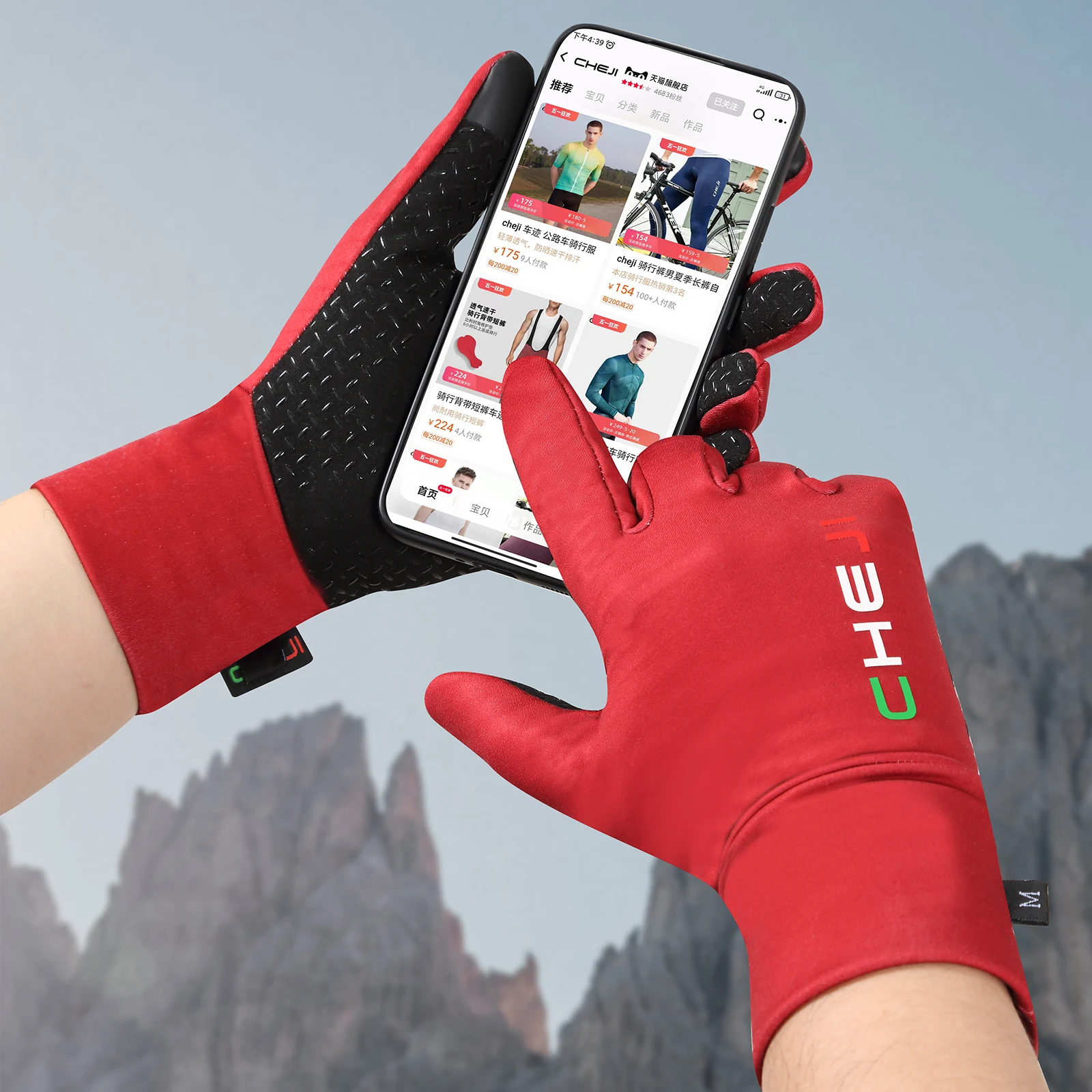 CHEJI-Full Finger Cycling Gloves for Men and Women, Bicycle Equipment, Sports Entertainment Accessories, Motorcycle Gloves, New