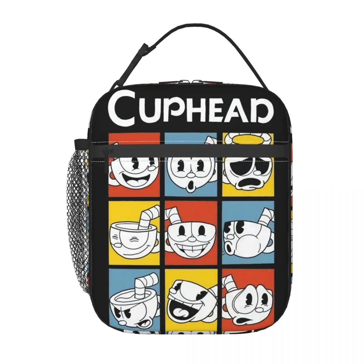 The Cuphead Show produk Game tas makan siang terisolasi untuk kotak makanan kantor sekolah tahan bocor kotak makan siang pendingin termal