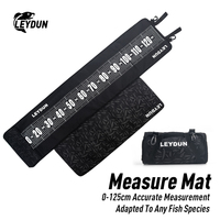 LEYDUN 125cm Fish Measure Mat Fishing Tools Comes with measuring ruler And Padded Kneeling Base Fishing Tackle Tool